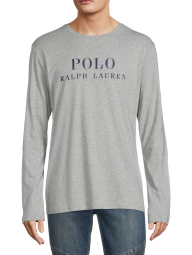 Лонгслив мужской Polo Ralph Lauren кофта с логотипом 1159779108 (Серый, M)
