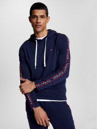 Лонгслив мужской Tommy Hilfiger кофта с капюшоном 1159783954 (Синий, L)