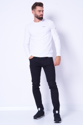Мужской лонгслив Pepe Jeans London кофта с логотипом 1159809433 (Белый, S)