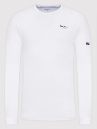 Мужской лонгслив Pepe Jeans London кофта с логотипом 1159809433 (Белый, S)
