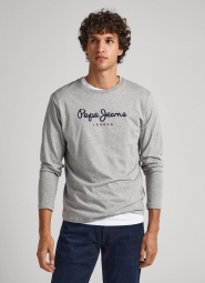 Мужской лонгслив Pepe Jeans London кофта с логотипом 1159793753 (Серый, XXL)