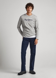 Мужской лонгслив Pepe Jeans London кофта с логотипом 1159793753 (Серый, XXL)