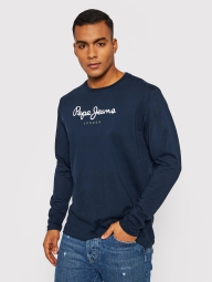 Мужской лонгслив Pepe Jeans London кофта с логотипом 1159786157 (Синий, XL)