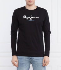 Мужской лонгслив Pepe Jeans London кофта с логотипом 1159793749 (Черный, XL)