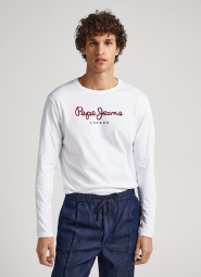 Чоловічий лонгслів Pepe Jeans London кофта з логотипом 1159793754 (Білий, M)