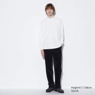 Мужской флисовый лонгслив UNIQLO водолазка 1159801254 (Белый, XXL)