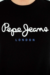 Чоловічий лонгслів Pepe Jeans London кофта з логотипом 1159812312 (Чорний, S)