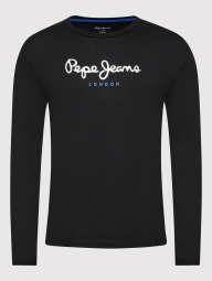 Мужской лонгслив Pepe Jeans London кофта с логотипом 1159812312 (Черный, S)