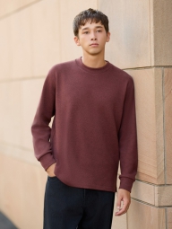Мужской флисовый лонгслив UNIQLO 1159826271 (Коричневый XL)