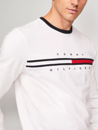 Лонгслив мужской Tommy Hilfiger кофта с логотипом 1159833177 (Белый XXL)
