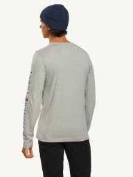 Чоловічий лонгслів Tommy Hilfiger кофта з логотипом 1159836605 (Сірий XXL)
