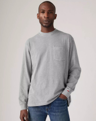 Мужской лонгслив Levi's с логотипом 1159837845 (Серый XXL)