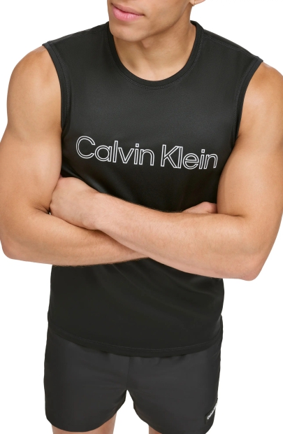 Мужская майка Calvin Klein с защитой от солнца UPF 40+ 1159809684 (Черный, M)