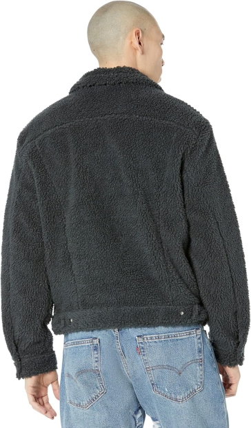 Уютная винтажная куртка Levi's из шерпы 1159796896 (Зеленый, XXL)