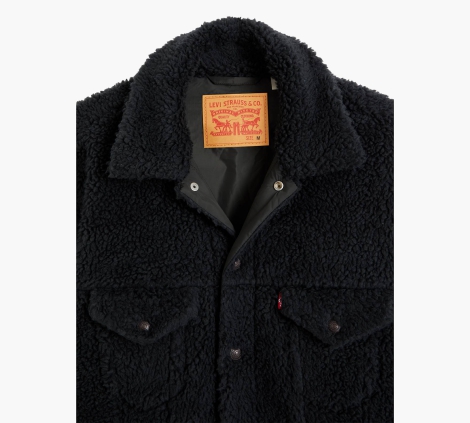 Уютная винтажная куртка Levi's из шерпы 1159796896 (Зеленый, XXL)
