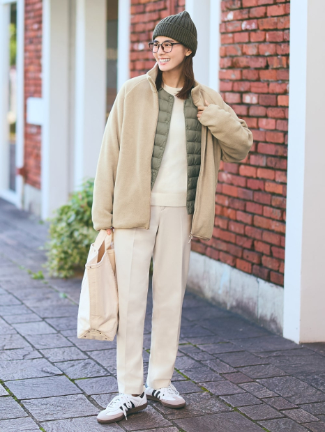 Флісова куртка UNIQLO 1159831943 (Бежевий L)