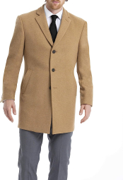 Мужское пальто из смесовой шерсти Calvin Klein куртка на пуговицах 1159785612 (Коричневый, M)