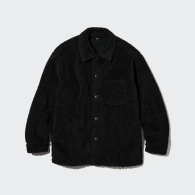 Мужская куртка UNIQLO из искусственного меха 1159775267 (Черный, 3XL)