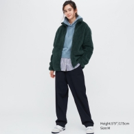 Куртка на блискавці UNIQLO зі штучного хутра 1159797218 (Зелений, S)