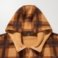Флисовая куртка с капюшоном Uniqlo 1159798009 (Коричневый, XL)