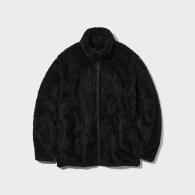 Куртка на молнии UNIQLO из искусственного меха 1159799829 (Черный, M)