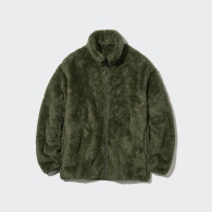 Куртка на молнии UNIQLO из искусственного меха 1159799901 (Зеленый, XXL)
