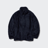 Куртка на молнии UNIQLO из искусственного меха 1159799907 (Синий, M)