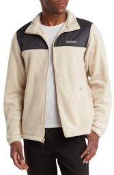 Мужская флисовая куртка Columbia 1159808335 (Черный/Молочный, S)