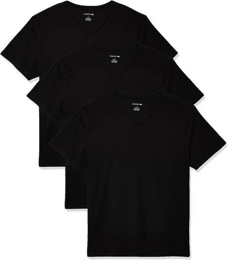 Набор фирменных мужских футболок Lacoste 1159787035 (Черный, L)