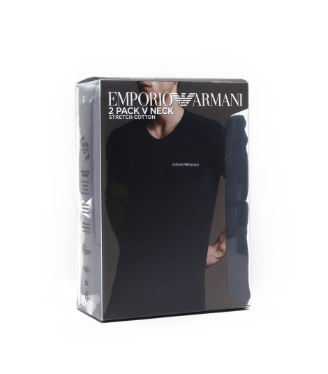 Чоловічий набір футболок з логотипом Emporio Armani. 1159813735 (Чорний, XL)