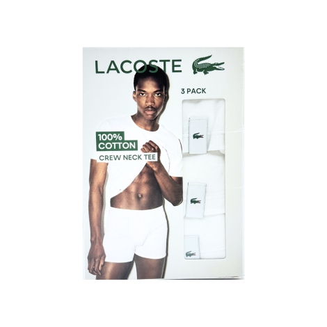 Набор фирменных мужских футболок Lacoste 3шт 1159823138 (Белый XXL)