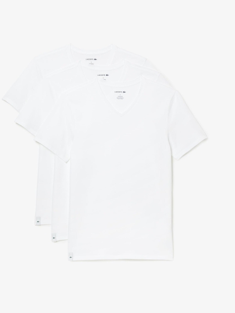 Набор фирменных мужских футболок Lacoste 1159825540 (Белый 3XL)