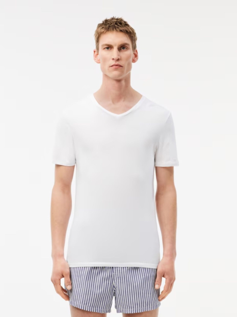 Набор фирменных мужских футболок Lacoste 1159825540 (Белый 3XL)