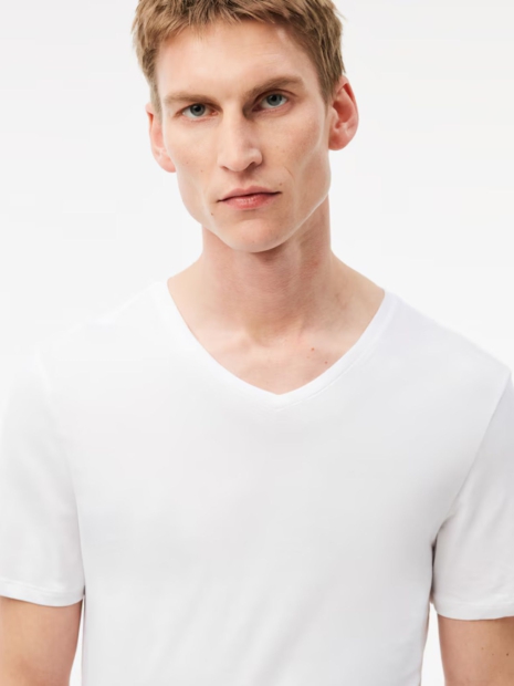 Набор фирменных мужских футболок Lacoste 1159825540 (Белый 3XL)