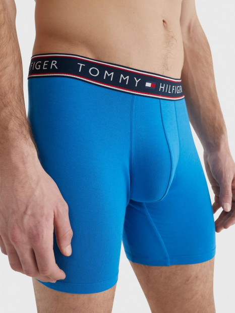 Фирменные мужские трусы боксеры Tommy Hilfiger набор 1159765199 (Голубой/Зеленый, S)