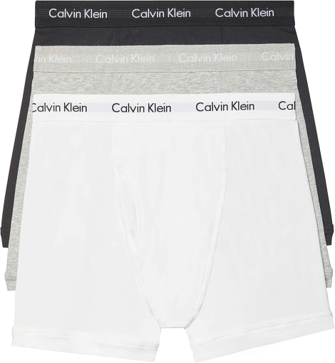 Набор мужских хлопковых трусов Calvin Klein 1159769461 (Белый/Серый/Черный, XXL)