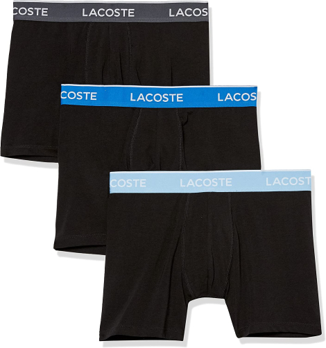 Набор фирменных мужских трусов Lacoste боксеры 1159772296 (Черный, L)
