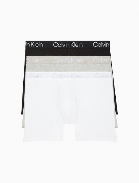 Набор мужских хлопковых трусов Calvin Klein 1159774692 (Белый/Серый/Черный, XL)