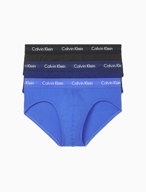 Фирменные мужские трусы брифы Calvin Klein набор 1159775646 (Синий/Черный, L)