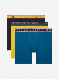 Фирменные мужские трусы боксеры Tommy Hilfiger 1159761512 (Желтый/Синий, XL)