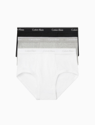 Фирменные мужские трусы брифы Calvin Klein 1159766071 (Белый/Серый/Черный, 3XL)