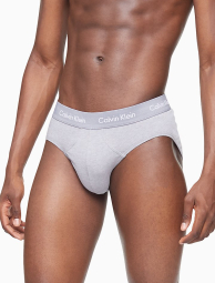 Фирменные мужские трусы брифы Calvin Klein набор 1159773903 (Серый/Синий, S)