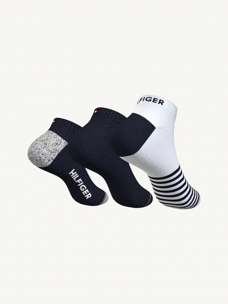 Набор мужских носков Tommy Hilfiger короткие 1159766047 (Синий/Белый/Серый, One Size)