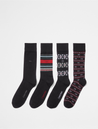 Набор носков Calvin Klein высокие носки 1159778790 (Черный, One size)