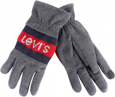 Теплые сенсорные перчатки тачскрин Levi's (Серый, размер XL)