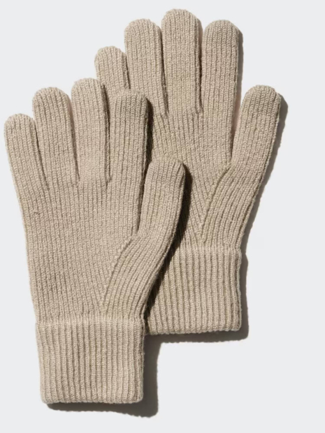 Вязаные перчатки HEATTECH Uniqlo 1159832952 (Бежевый M)