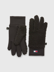 Мужские теплые перчатки Tommy Hilfiger шерпа 1159775805 (Черный, S-M)