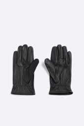 Мужские кожаные перчатки ZARA 1159797879 (Черный, L)