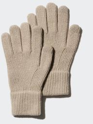Вязаные перчатки HEATTECH Uniqlo 1159832952 (Бежевый M)