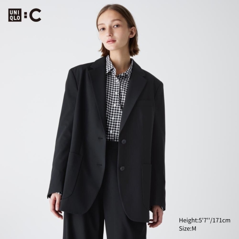 Классический пиджак UNIQLO на пуговицах 1159811008 (Черный, XS)